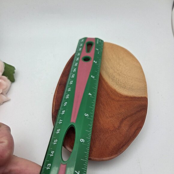 Vintage Rustic Wood Fruits and Tray 6 Piece Hand Made - Picture 4 of 13